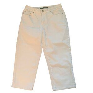 LAUREN JEANS CO. RALPH‎ LAUREN WHITE CROPPED STRETCH JEANS 4-EUC